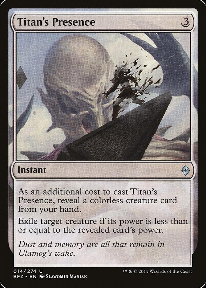 carte Titan's Presence